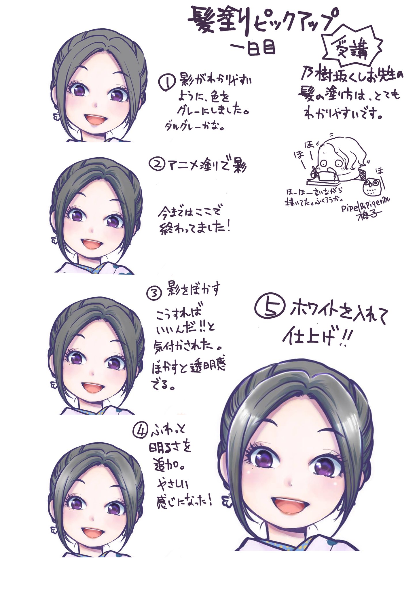 お絵描き講座パルミーで カラーイラストの描き方 を勉強してみたよ 1 ピケピケメモ